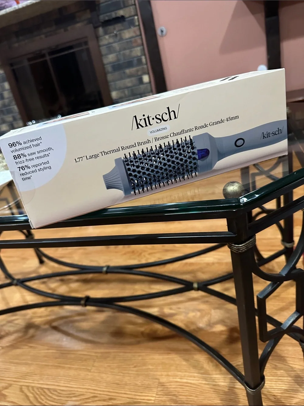 Kitsch Large Thermal Round Brush in Light Blue
